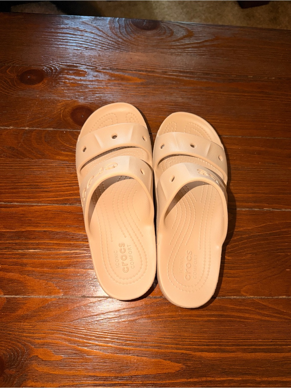 CROCS Women's Slide Sandals in Pale Pink